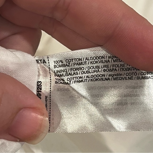 Mango Puff Sleeve Cotton Poplin midi Dress white size 8/large cottage core - Picture 10 of 12